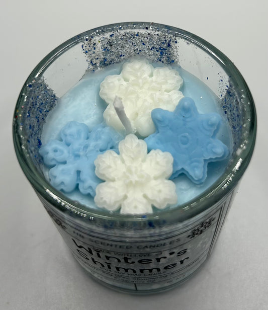 "Winter's Shimmer" - Shimmering Snowflake Scented Candle