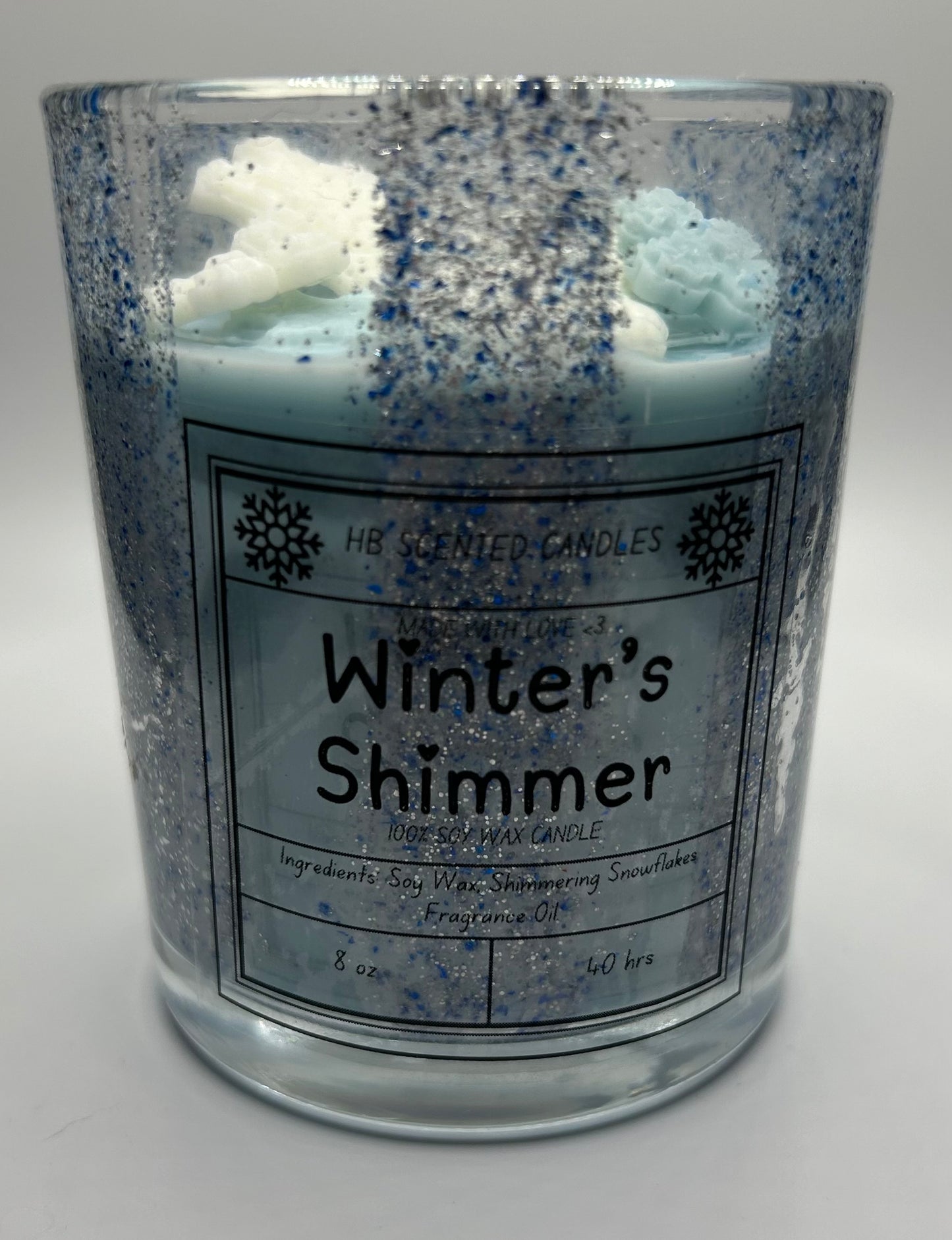 "Winter's Shimmer" - Shimmering Snowflake Scented Candle