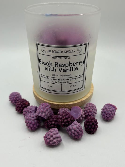 Black Raspberry and Vanilla Scented Candle