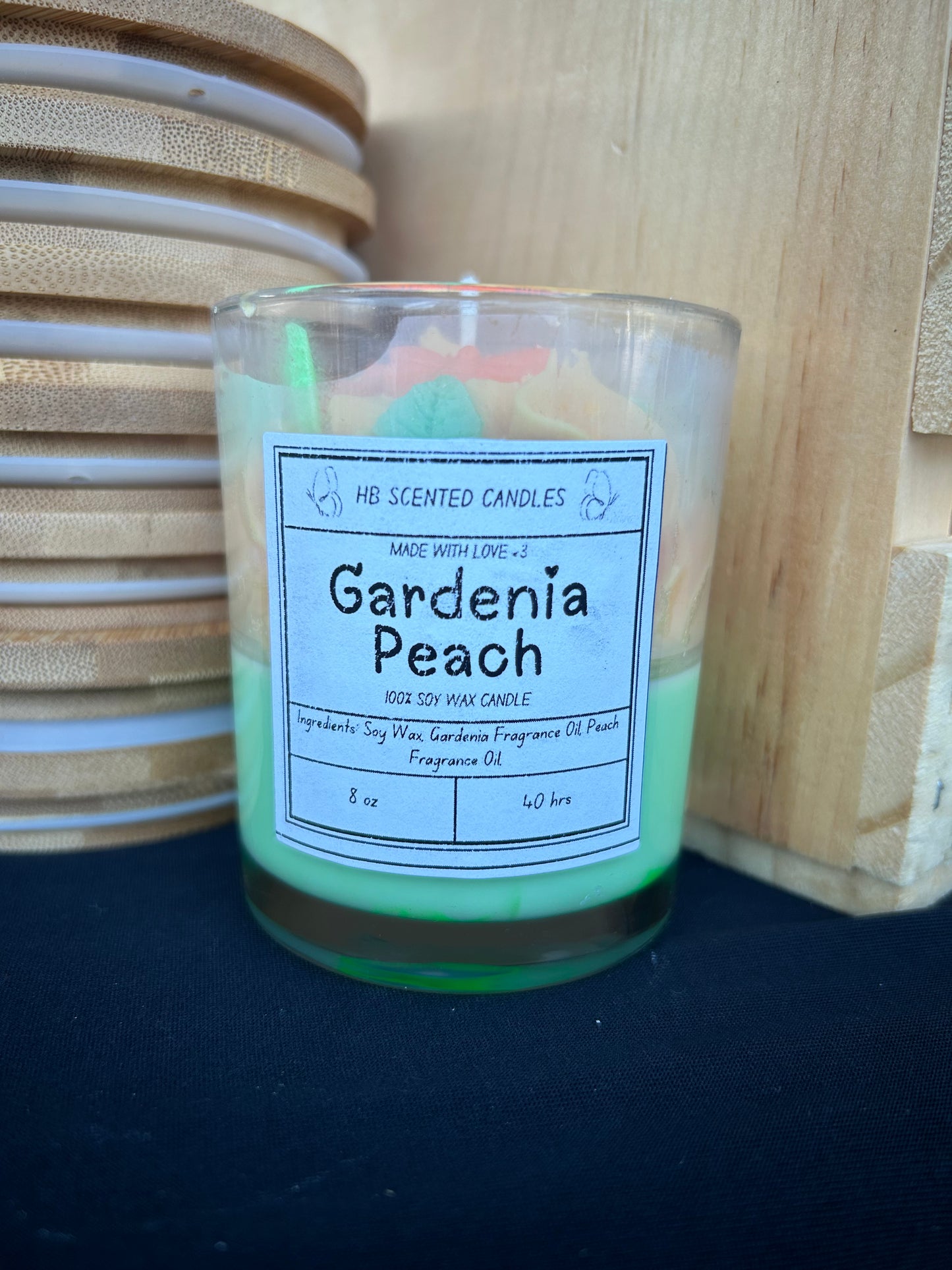 Gardenia Peach Scented Candle