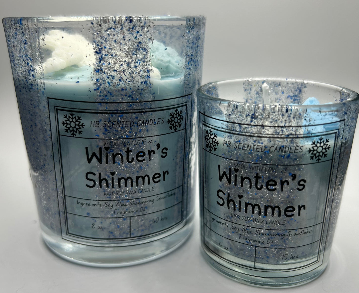 "Winter's Shimmer" - Shimmering Snowflake Scented Candle