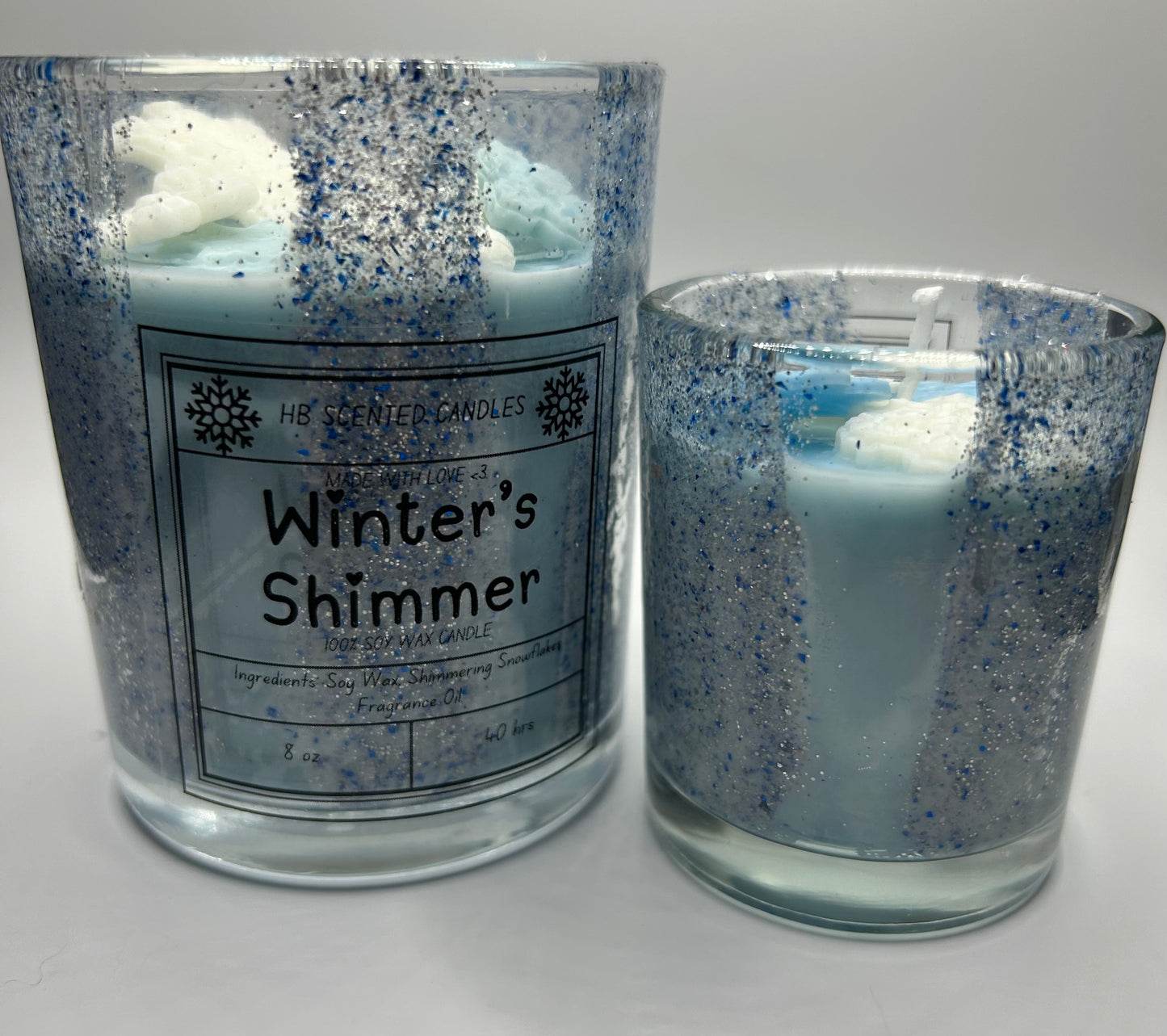 "Winter's Shimmer" - Shimmering Snowflake Scented Candle