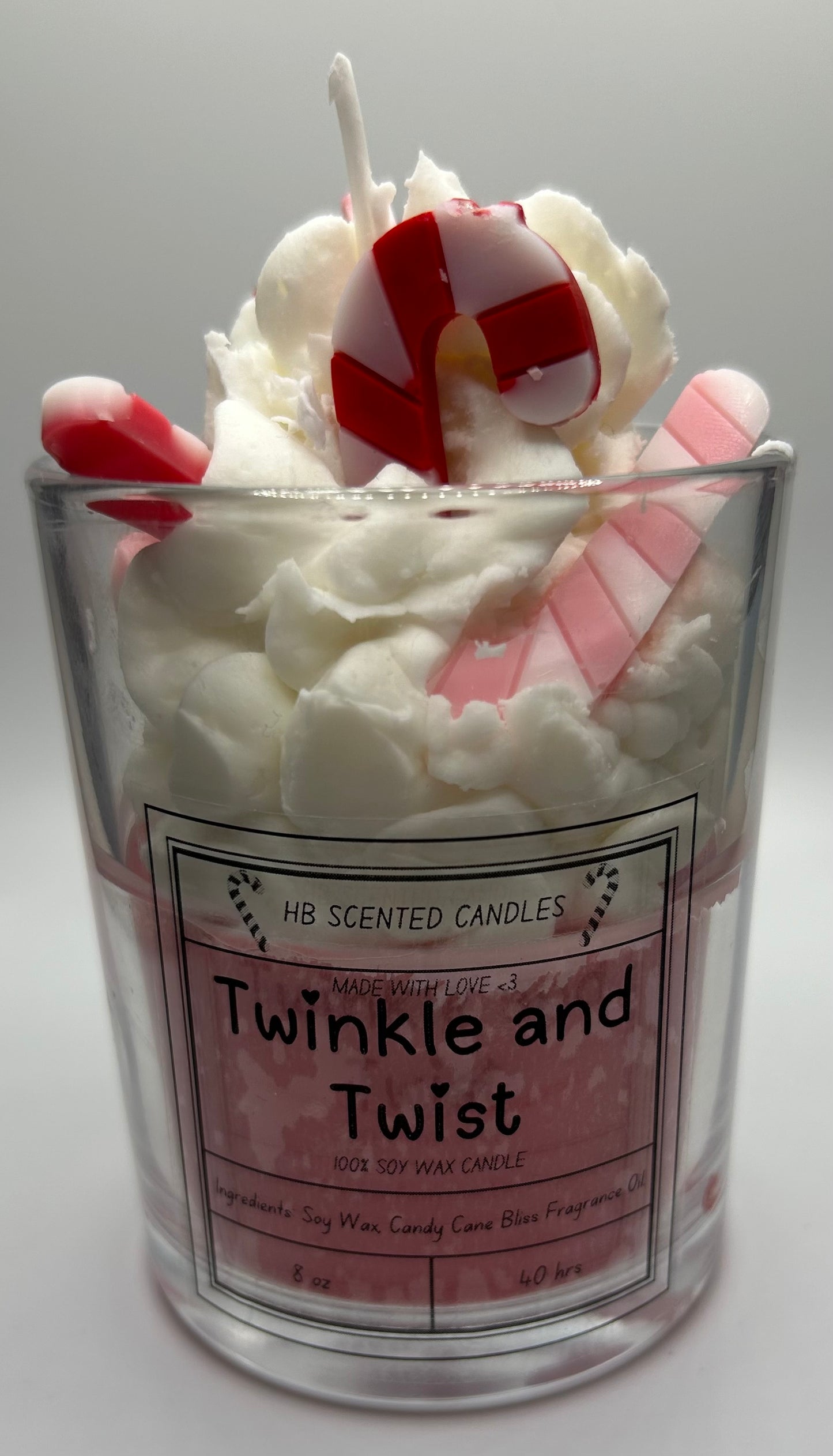 "Twinkle and Twist" - Candy Cane Bliss Scented Candle