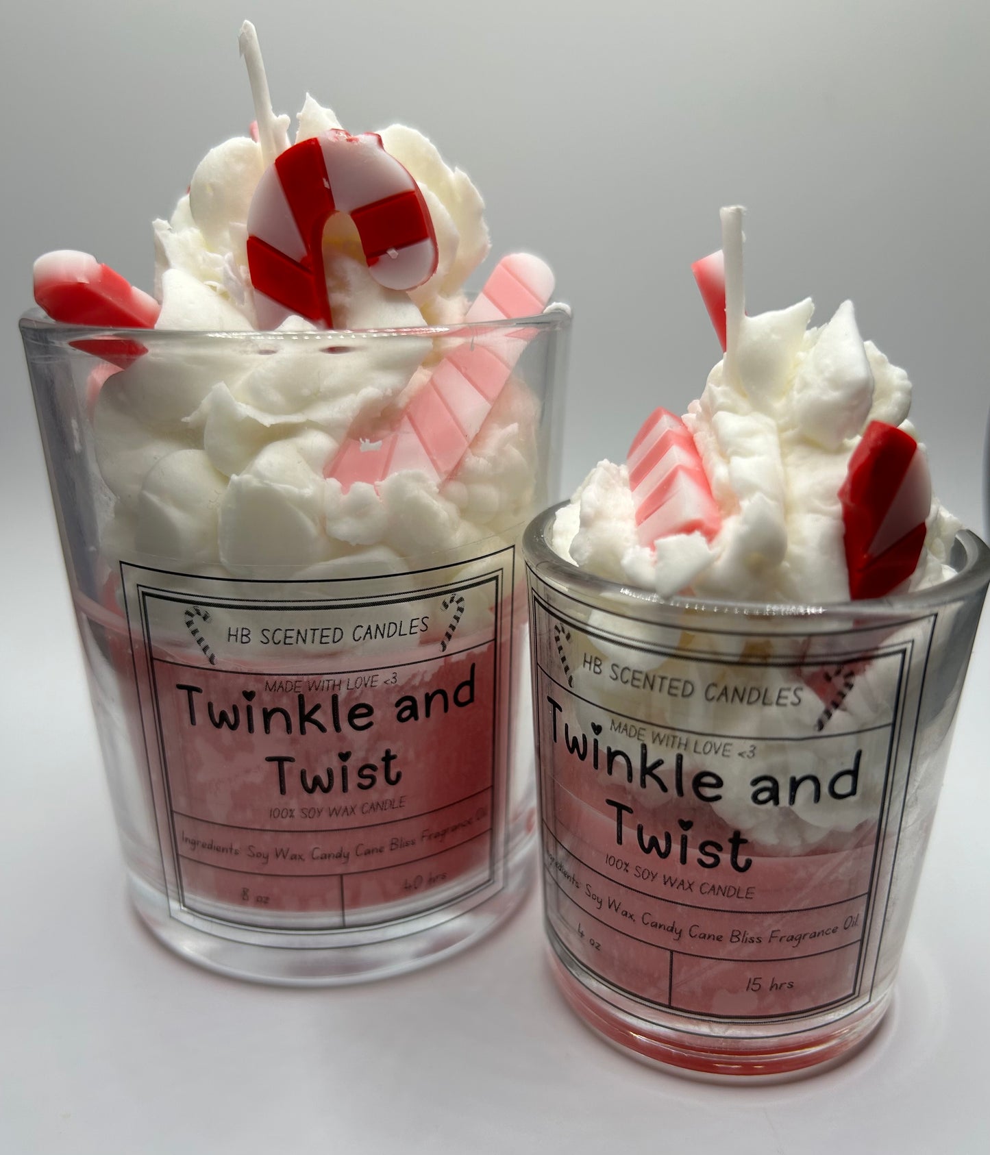 "Twinkle and Twist" - Candy Cane Bliss Scented Candle