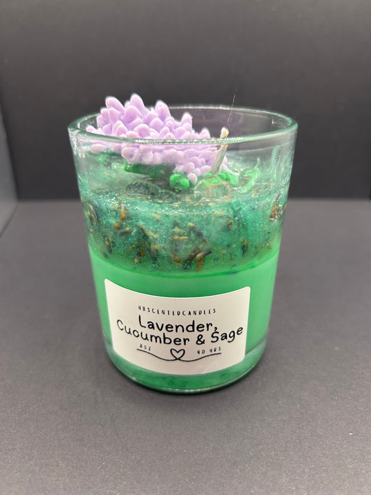 Lavender, Cucumber and Sage Scented Candle